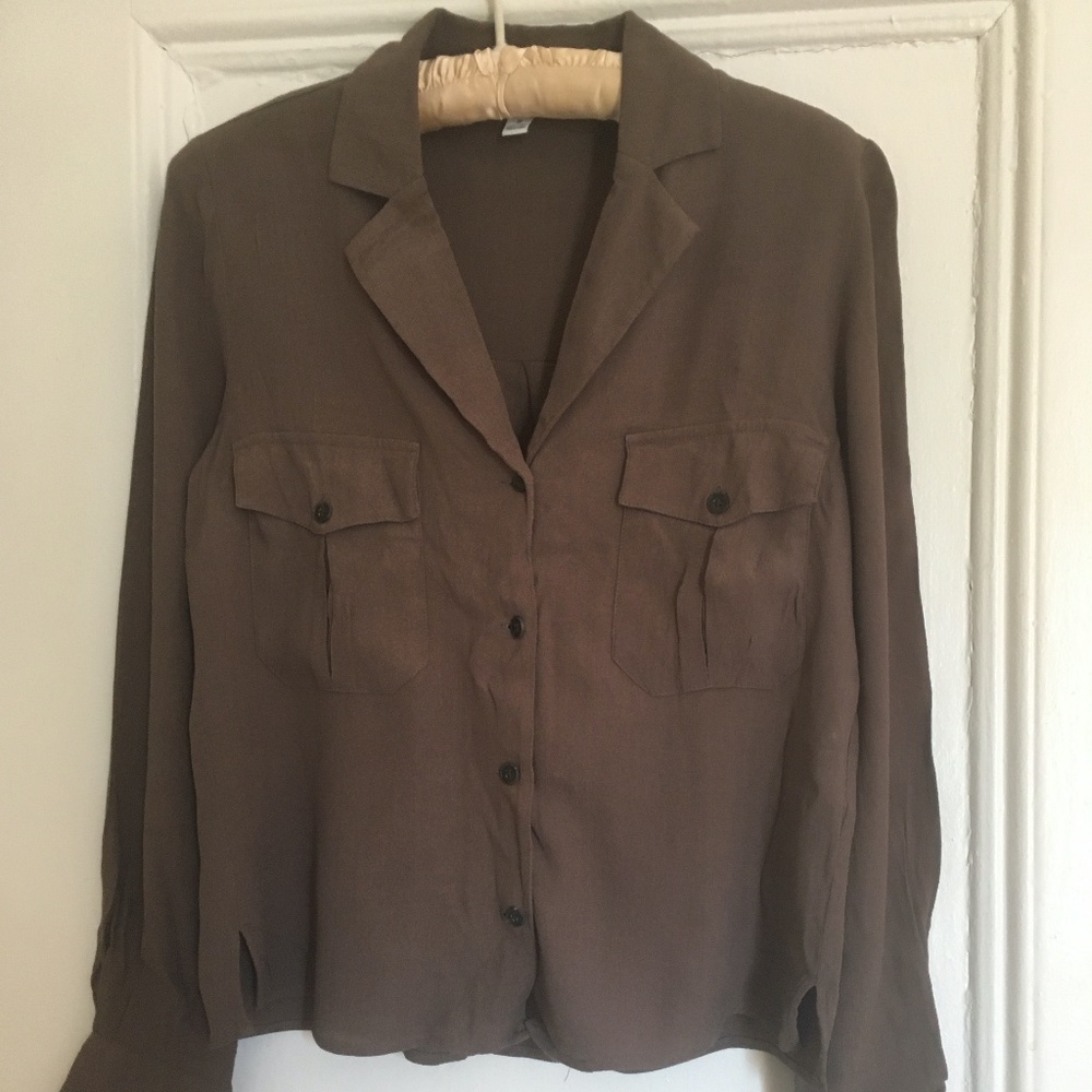 Frank and Oak Brown Blouse